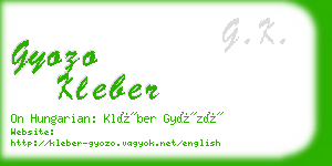 gyozo kleber business card